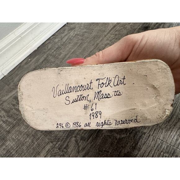 Vaillencourt Folk Art Chalkware Sheep Set #61 #166 #167 1980’s Rustic Primitive - Picture 13 of 16